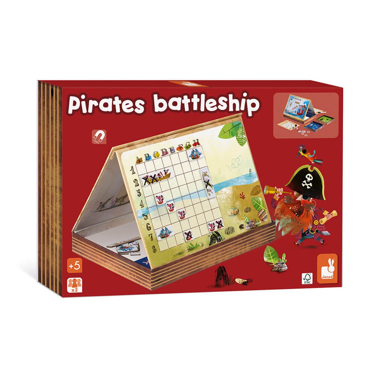 Bataille Navale Pirates couleur unique, JANOD