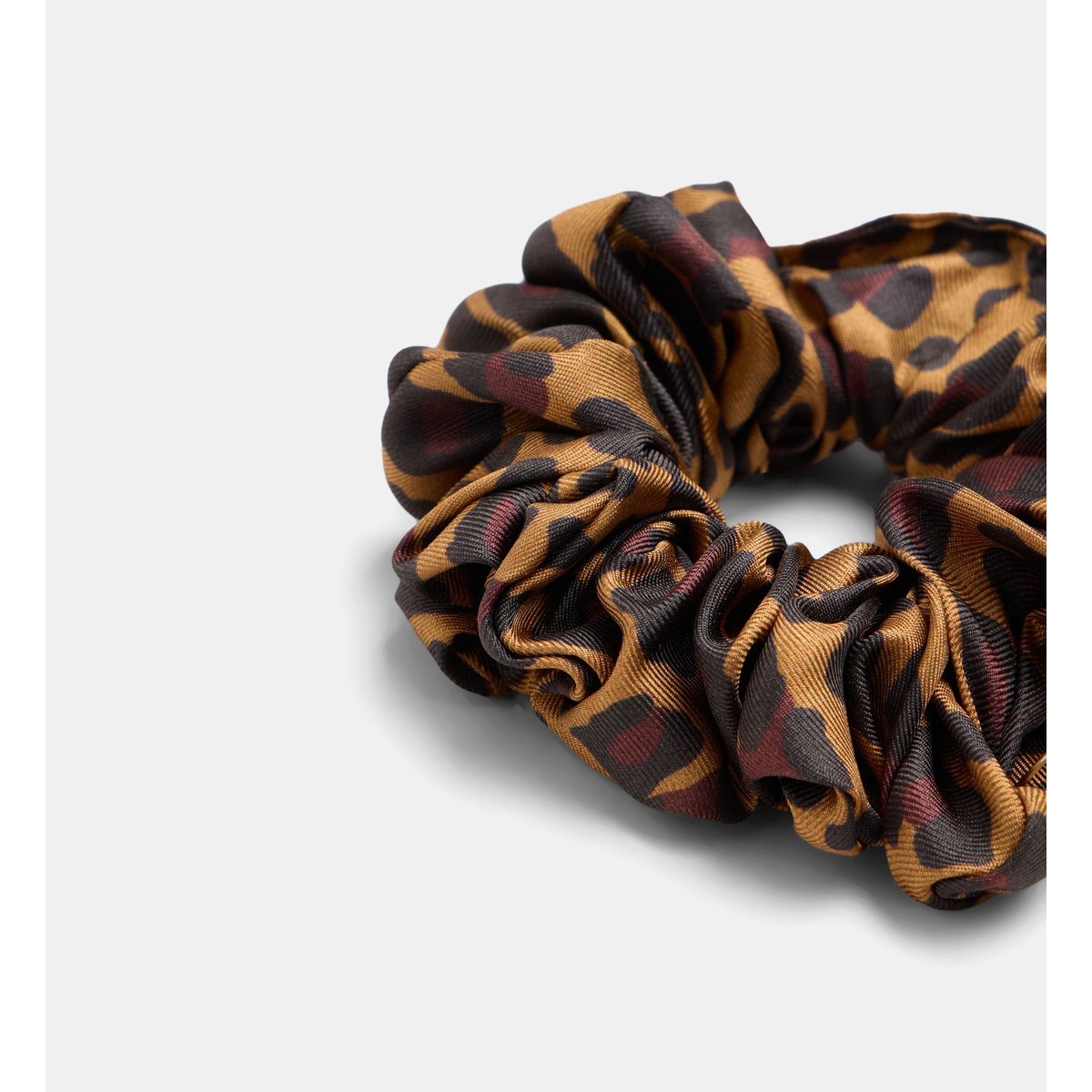Chouchou fauve c en soie marron, GALERIES LAFAYETTE