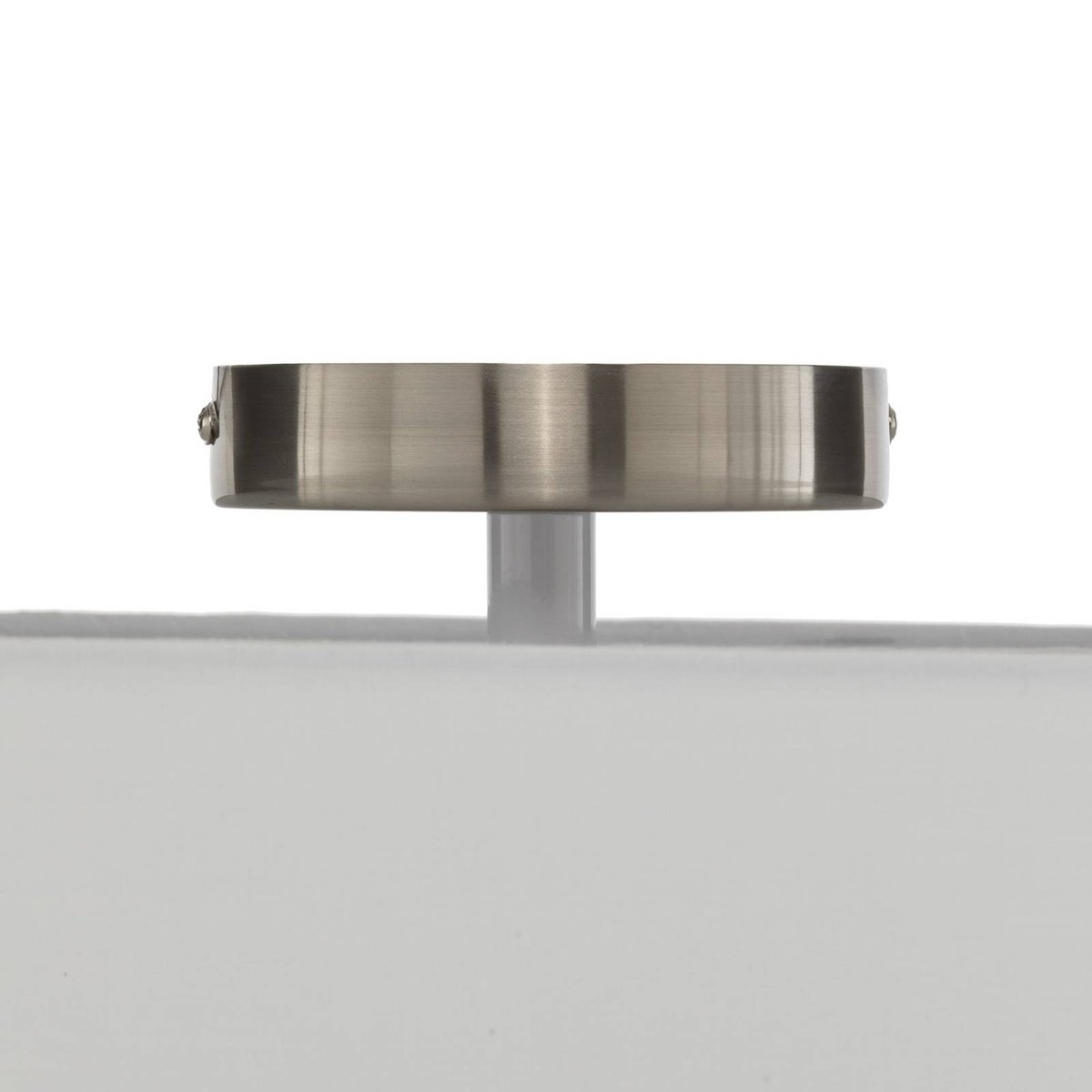 Plafonnier en textile moderne, Sebatin blanc crème, nickel mat, LINDBY
