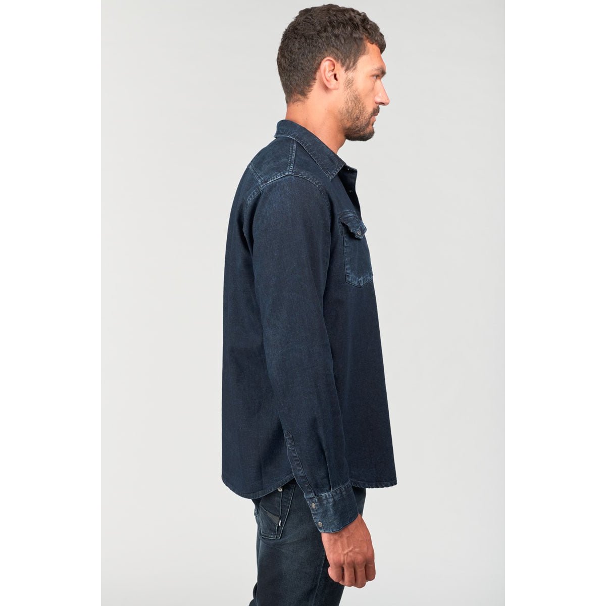 Chemise en jeans PEDRO blue / black, LE TEMPS DES CERISES