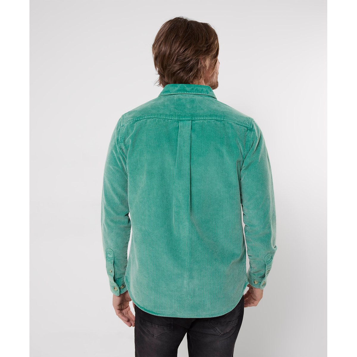 Chemise en Velours Côtelé Délavé à l'Acide vert, JOE BROWNS