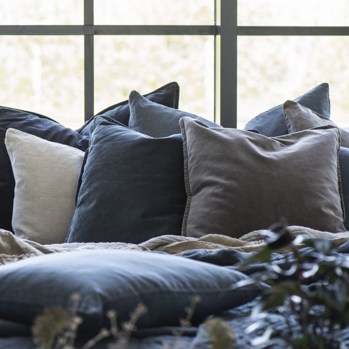 Housse de coussin velours brun, IB LAURSEN