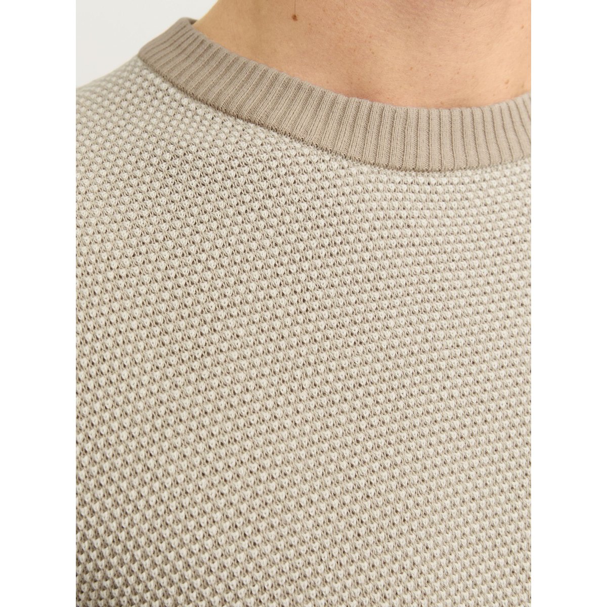 Pull En Maille oatmeal, JACK & JONES
