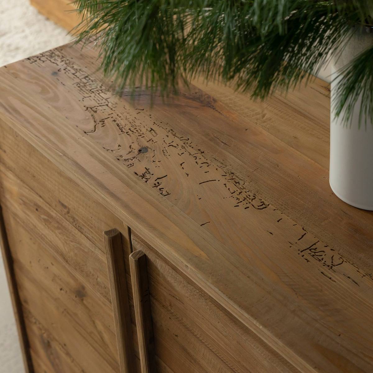 Buffet en bois recyclé BLAISE bois foncé, MADE IN MEUBLES 