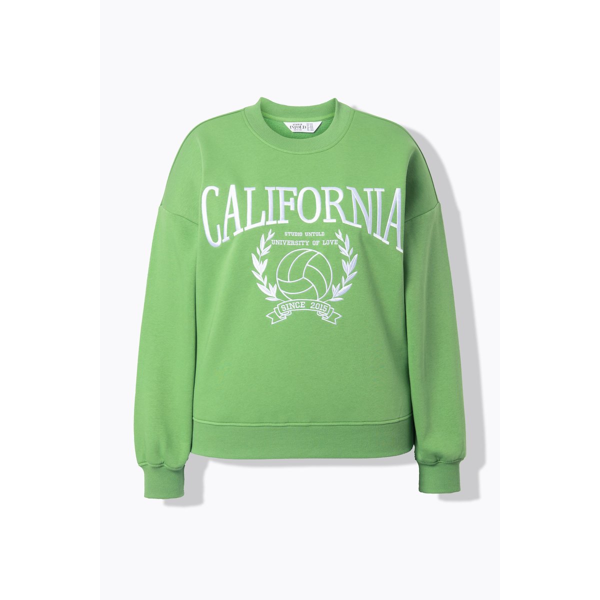 Sweat-shirt College, oversized vert pomme, STUDIO UNTOLD