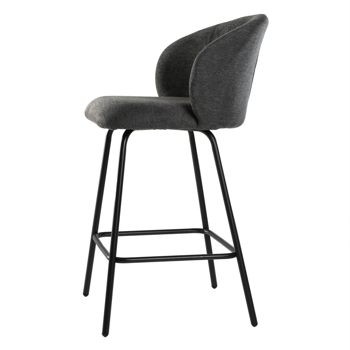 Lot de 2 tabourets - SORREL gris anthracite, CALICOSY