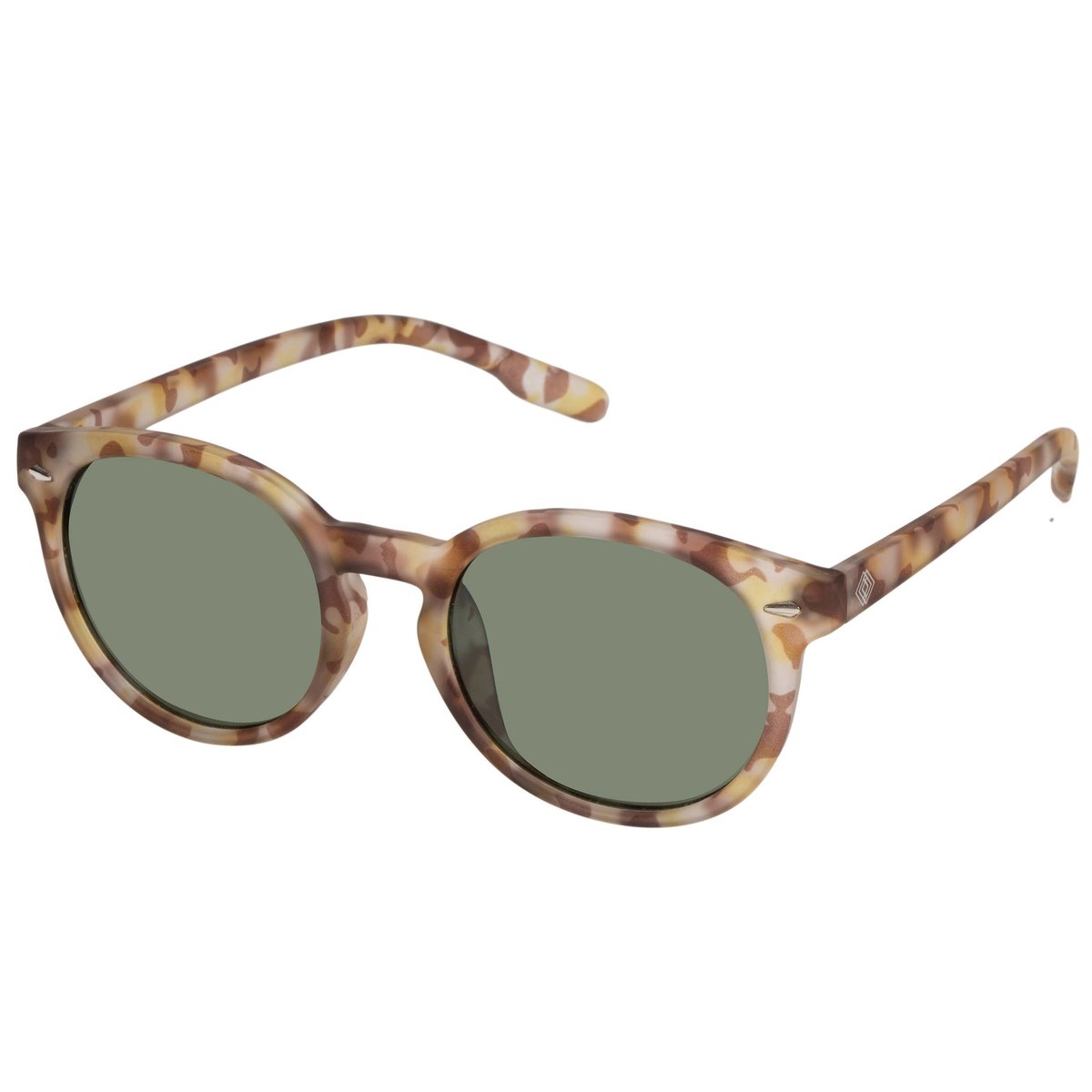 Lunettes de soleil verres polarisants, verres polycarbonates, branches flexibles brun camouflage, ISOTONER