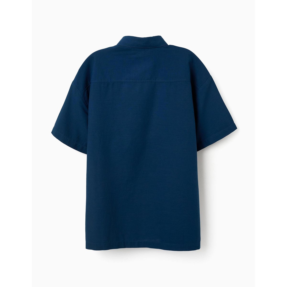 Chemise à manches courtes en coton You&Me bleu, ZIPPY