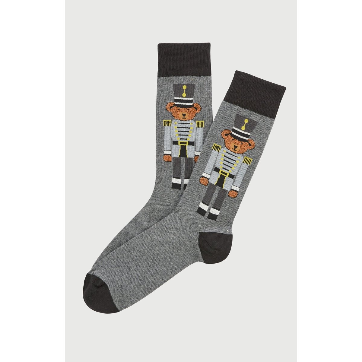 Chaussettes en coton imprimé Teddy Casse-noisette Gris gris, ARTHUR