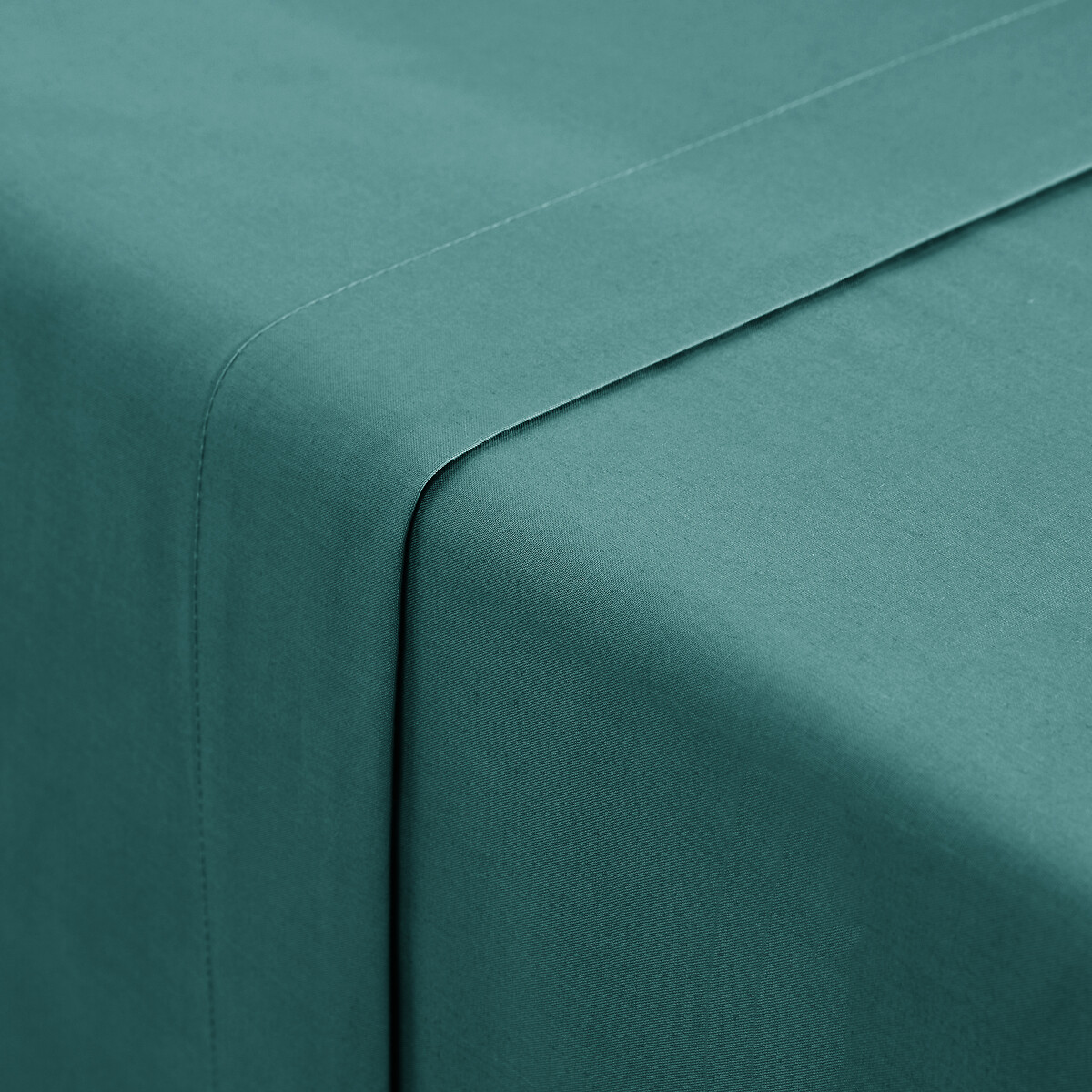 Drap plat uni en percale de coton bio Scenario emeraude, LA REDOUTE INTERIEURS