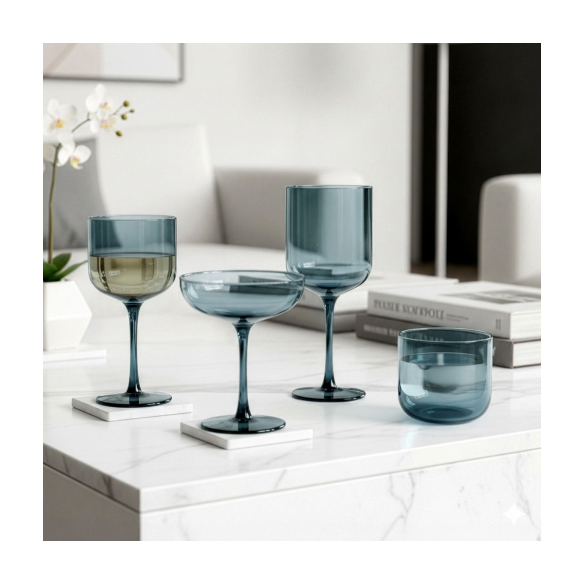 Lot de 4 gobelets 26 cl - Eyden bleu, COUZON