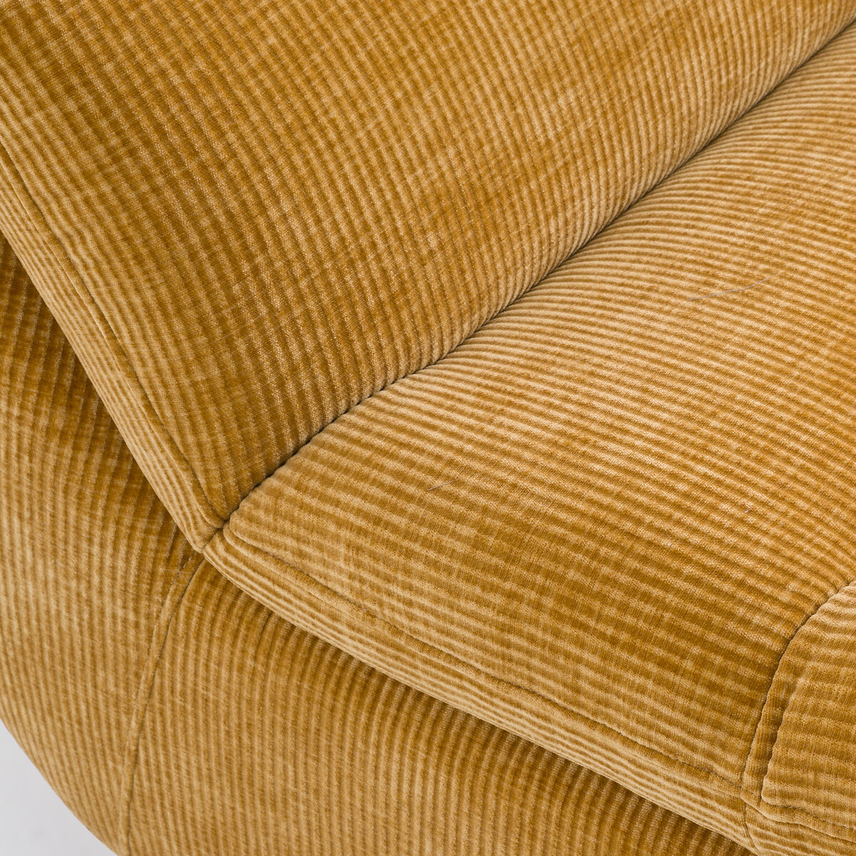 Fauteuil velours côtelé gaufré pivotant, ERABLE cannelle, LA REDOUTE INTERIEURS