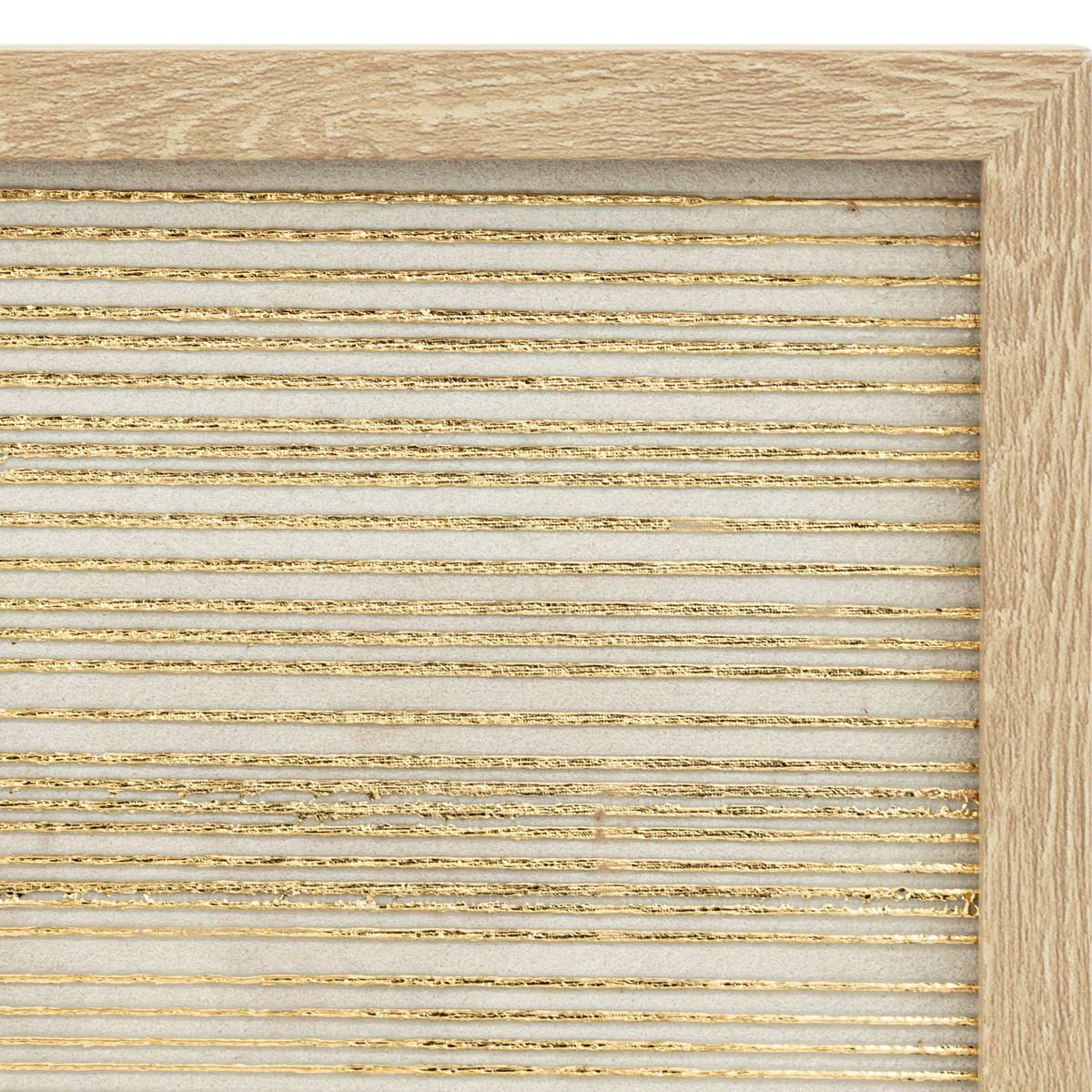 Toile imprimée encadrée abstraite dorée ELIN doré, ATMOSPHERA