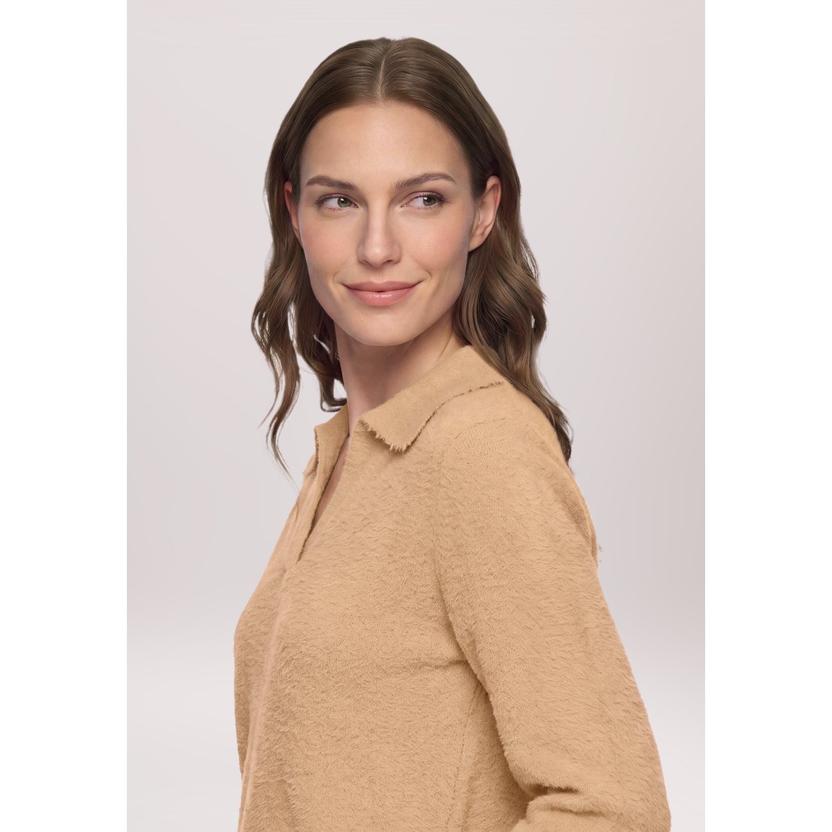 Pull-over en maille à manches 3/4 beige, BETTY BARCLAY