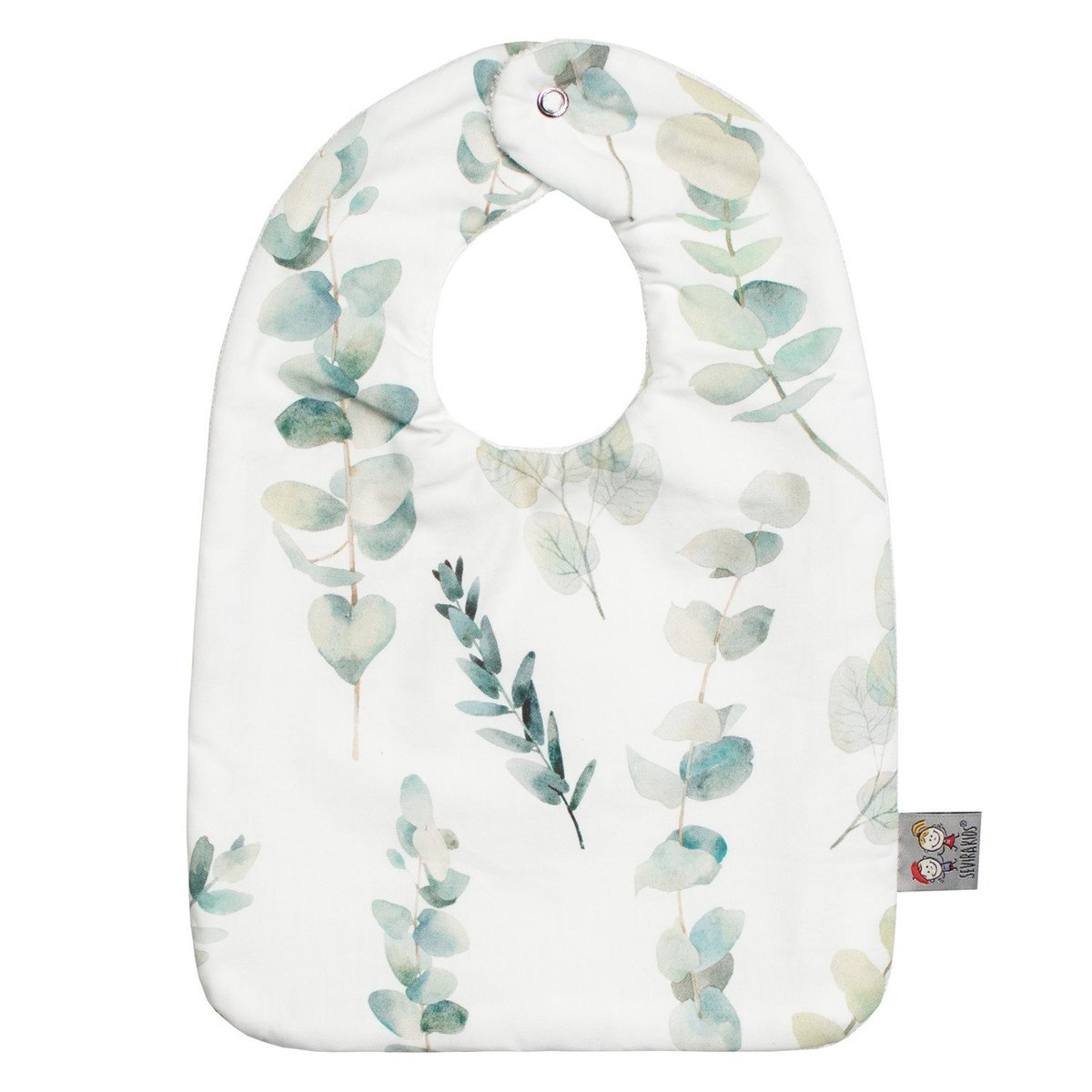 Bavoir bébé en coton STELLA eucalyptus, vert, gris, SEVIRA KIDS