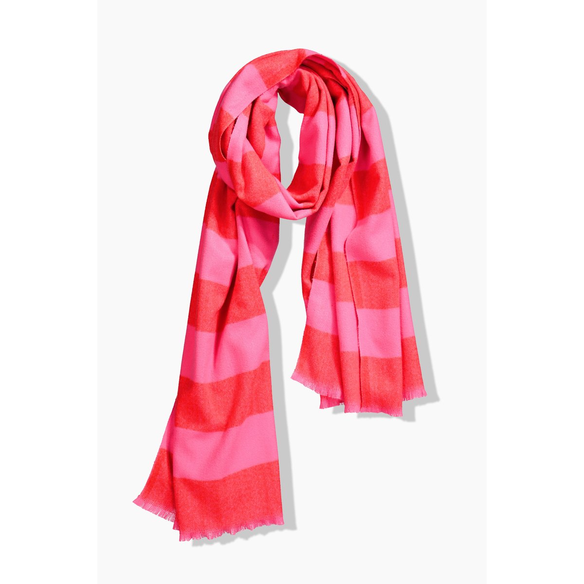 Écharpe, larges rayures rose vif, ULLA POPKEN