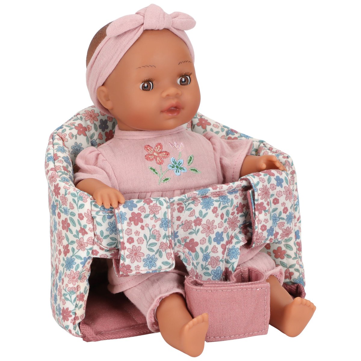 Siège de vélo pour poupée rose, bleu, LITTLE DUTCH