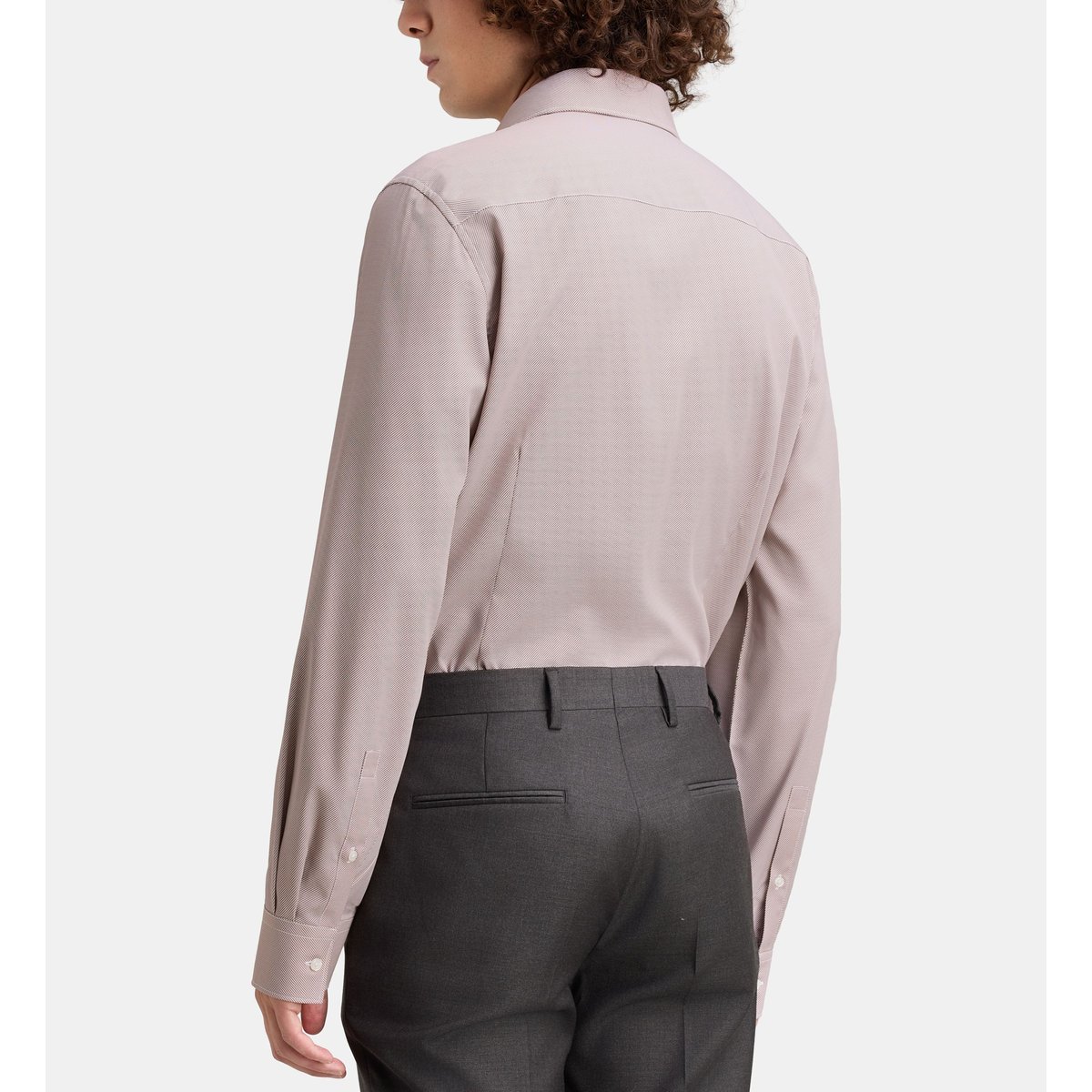 Chemise ajustée mtecpri micro vagues bordeaux, GALERIES LAFAYETTE