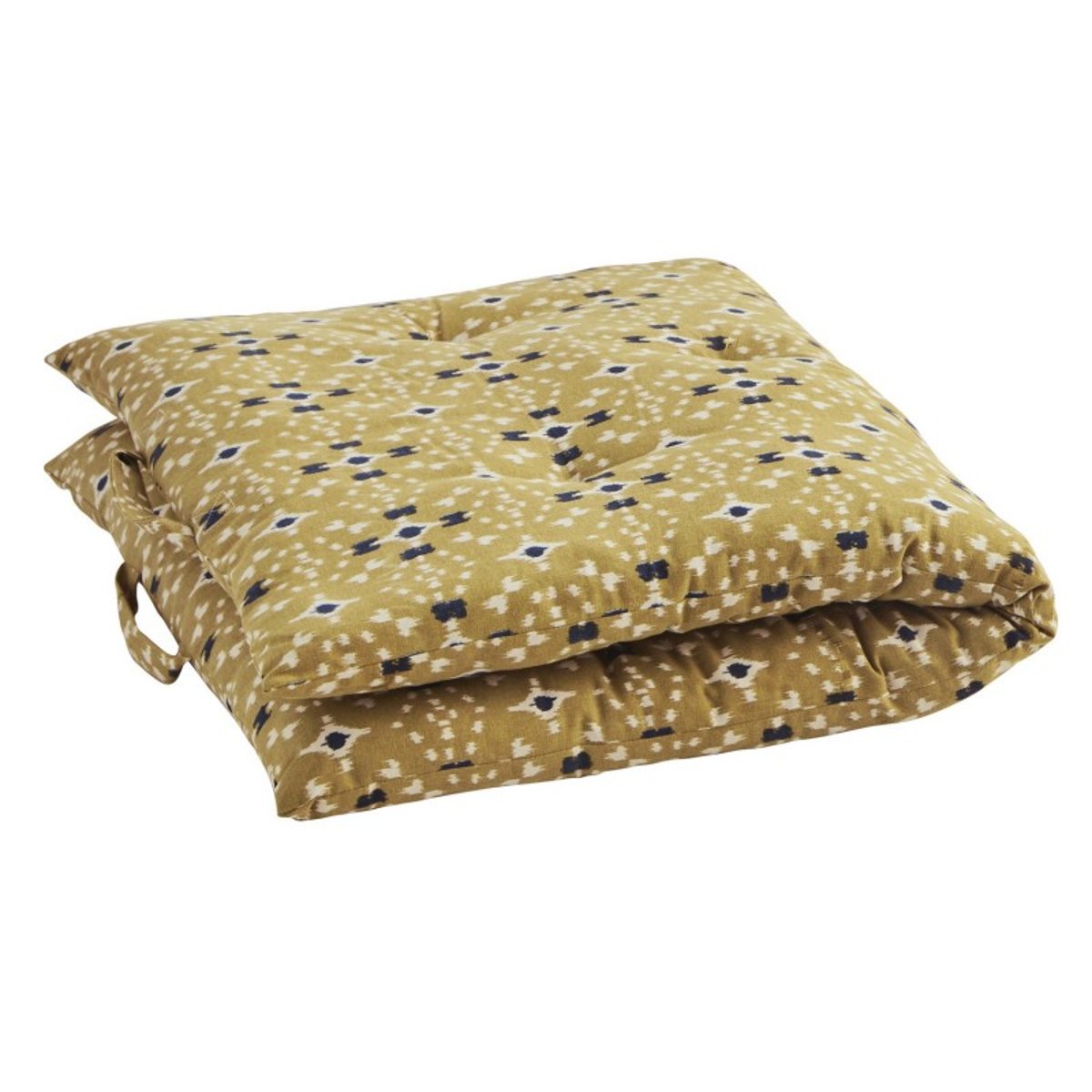 Matelas de banc coton jaune moutarde, MADAM STOLTZ