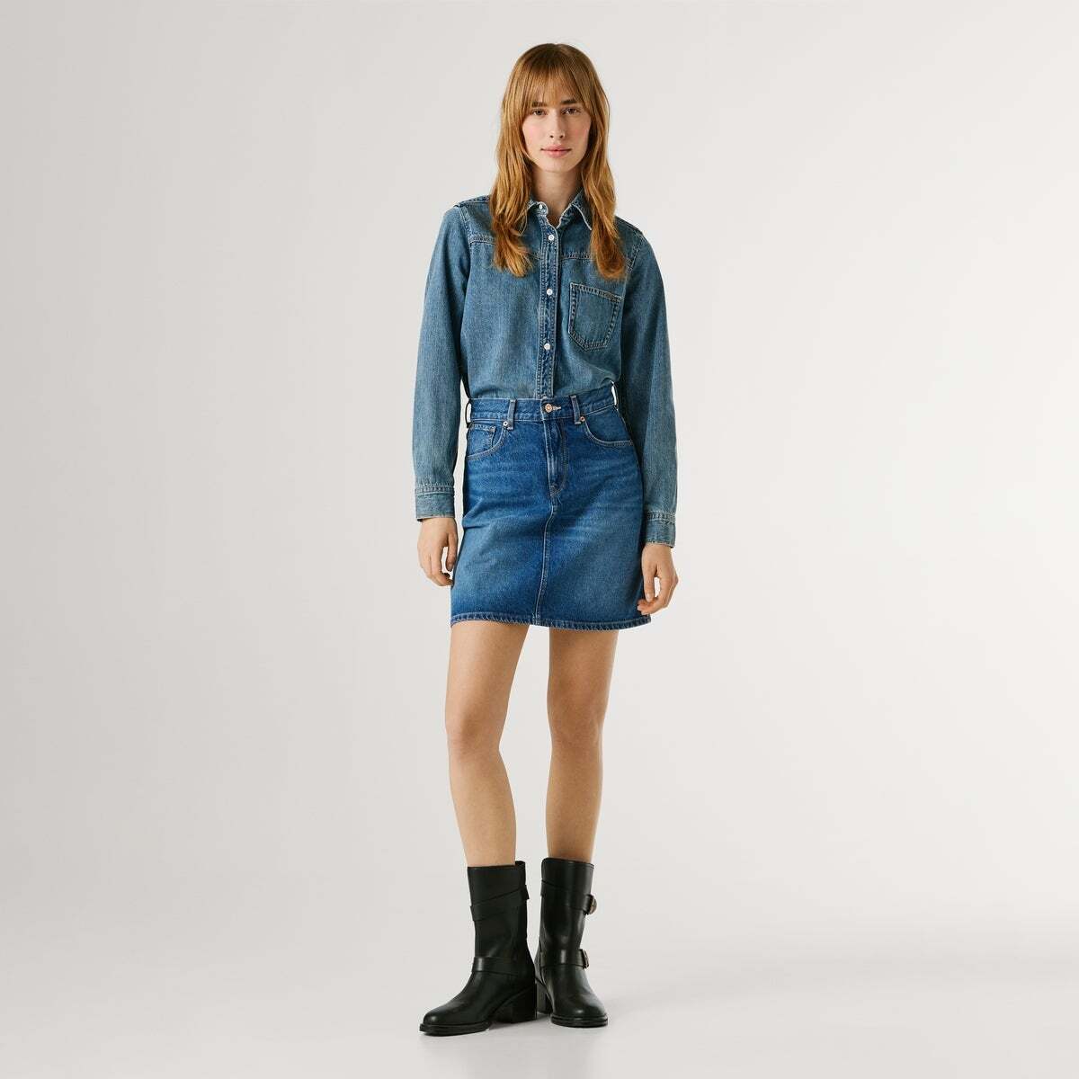 Jupe Courte Coupe Regular En Denim pepe blue d'occasion, PEPE JEANS