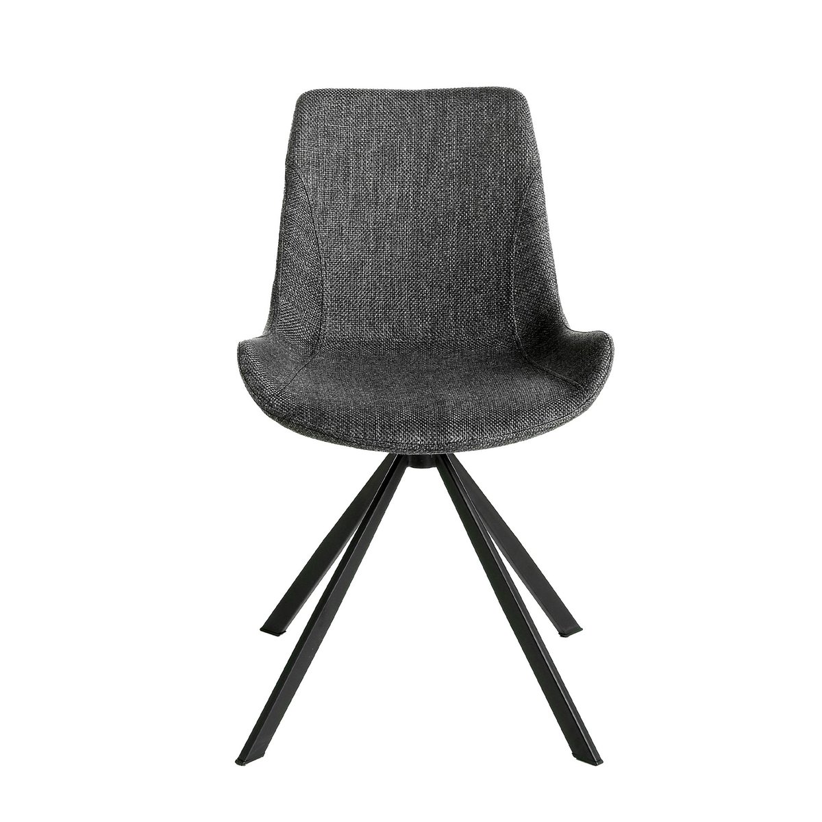Chaise pivotante en tissu gris | noir, ANGEL CERDA