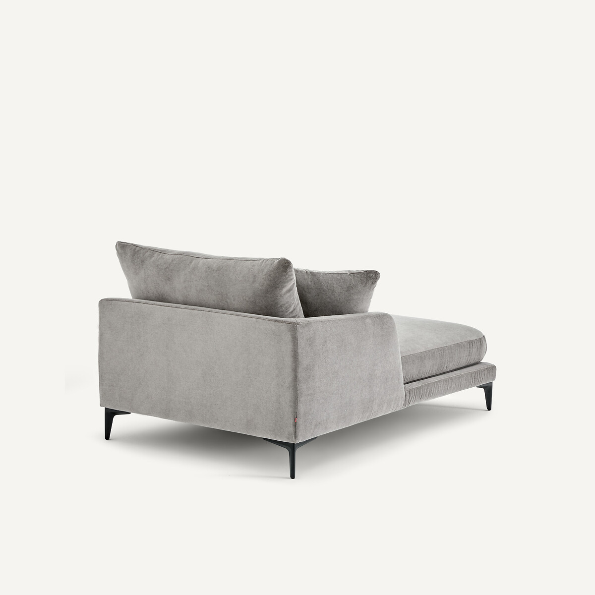 Méridienne en velours stone, MODERNISTE gris souris, AM.PM X EMMANUEL GALLINA