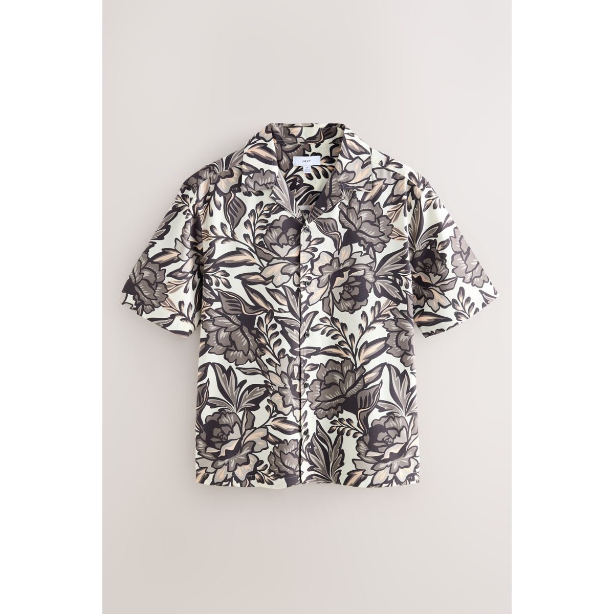 Chemise manches courtes à imprimé floral monochrome, NEXT