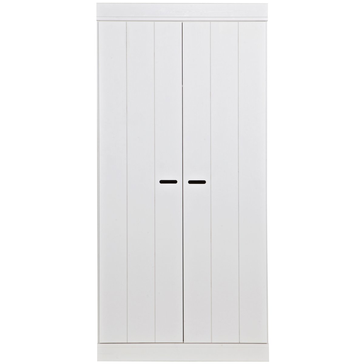 Armoire 2 portes en pin CONNECT blanc, WOOOD