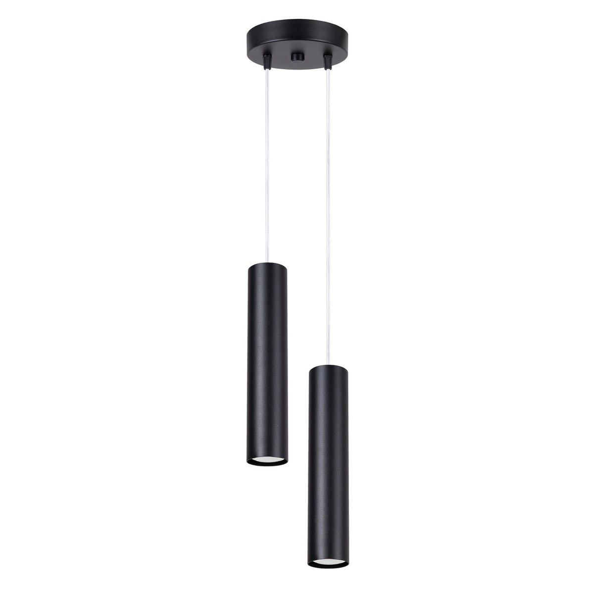 Suspension Acier Noir GU10 2 Lagos noir, EDEN