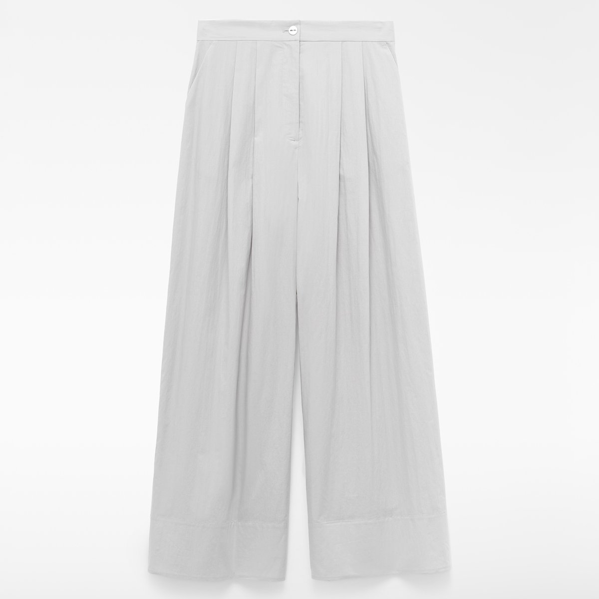 Pantalon en coton biologique à double pince bleu, ADOLFO DOMINGUEZ