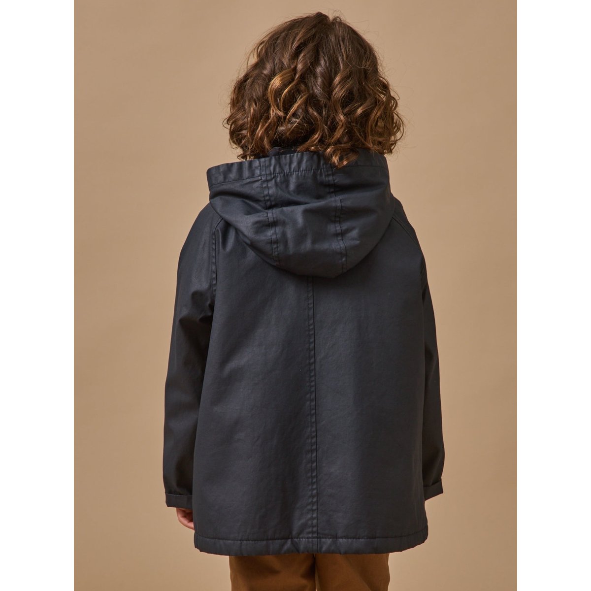 Veste en coton enduit marine, CYRILLUS