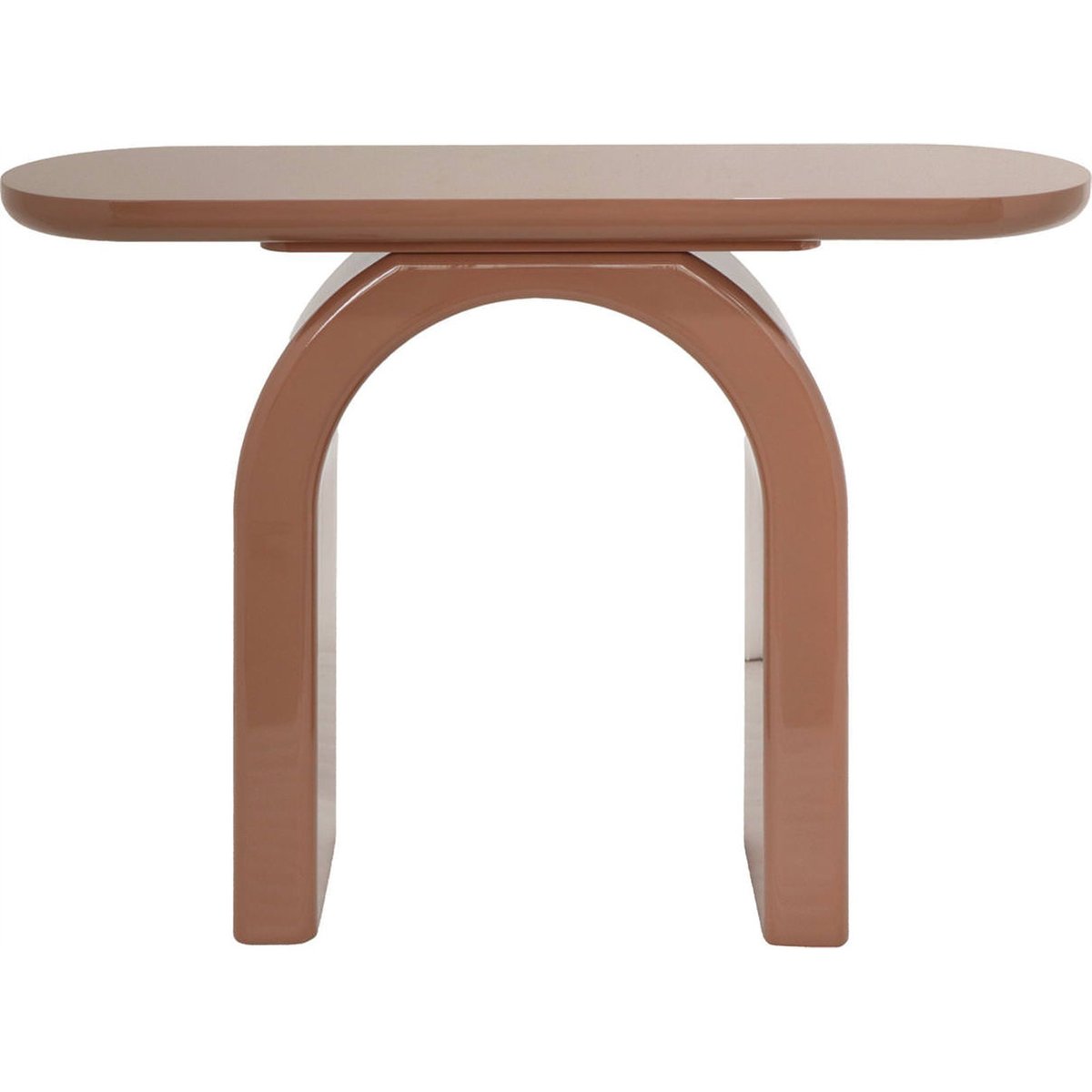 Console design aux lignes arquées mocha mousse, RECOLLECTION