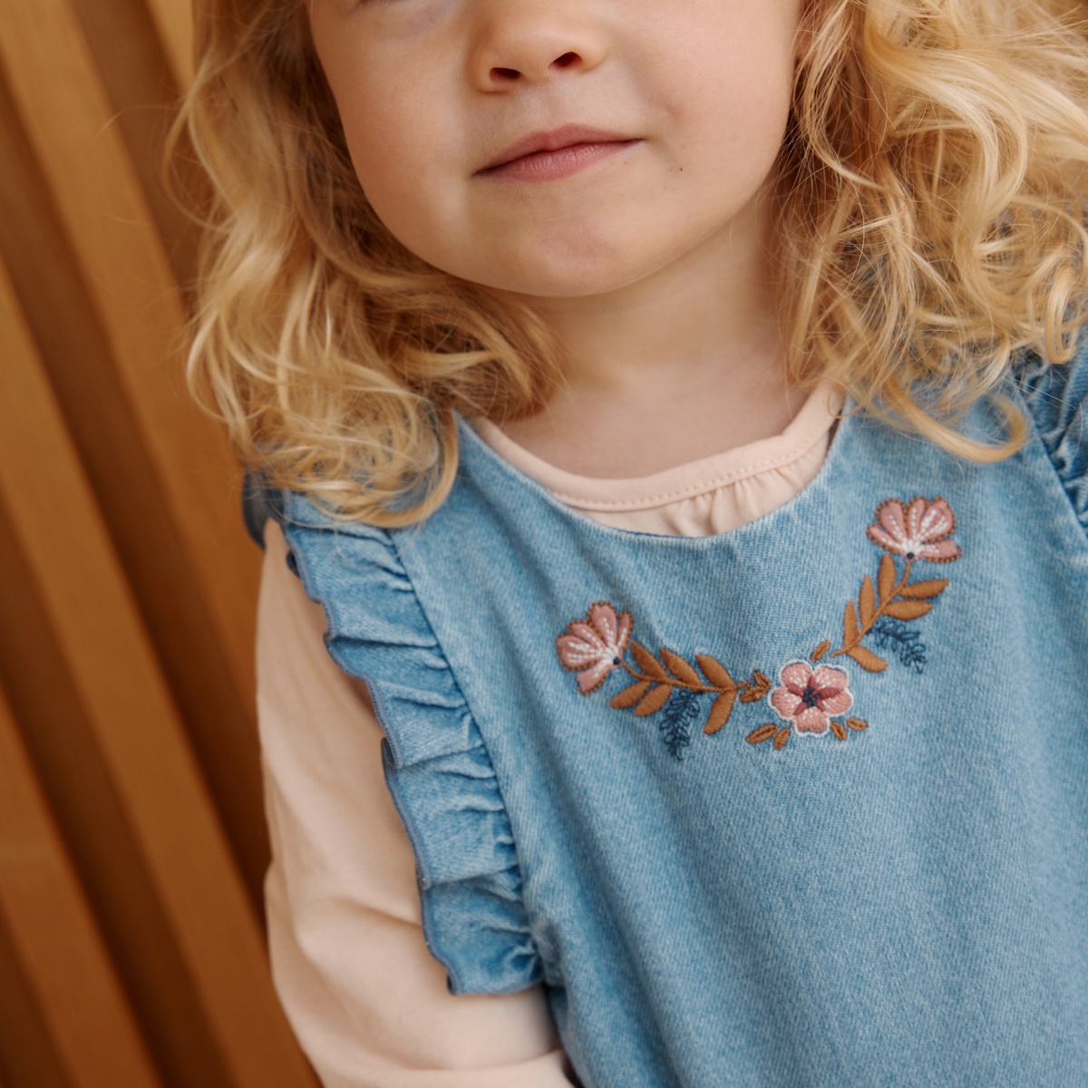 Salopette bébé en jean Cléo bleu, PETIT BEGUIN