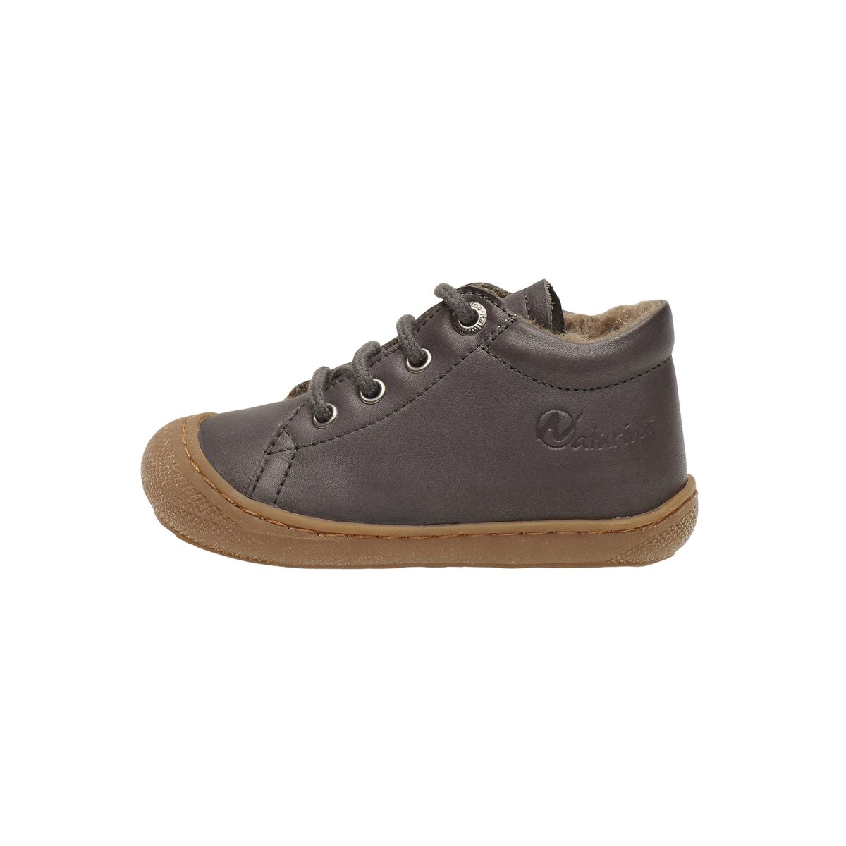 Chaussures premiers pas en cuir doublés en laine COCOON cognac, NATURINO