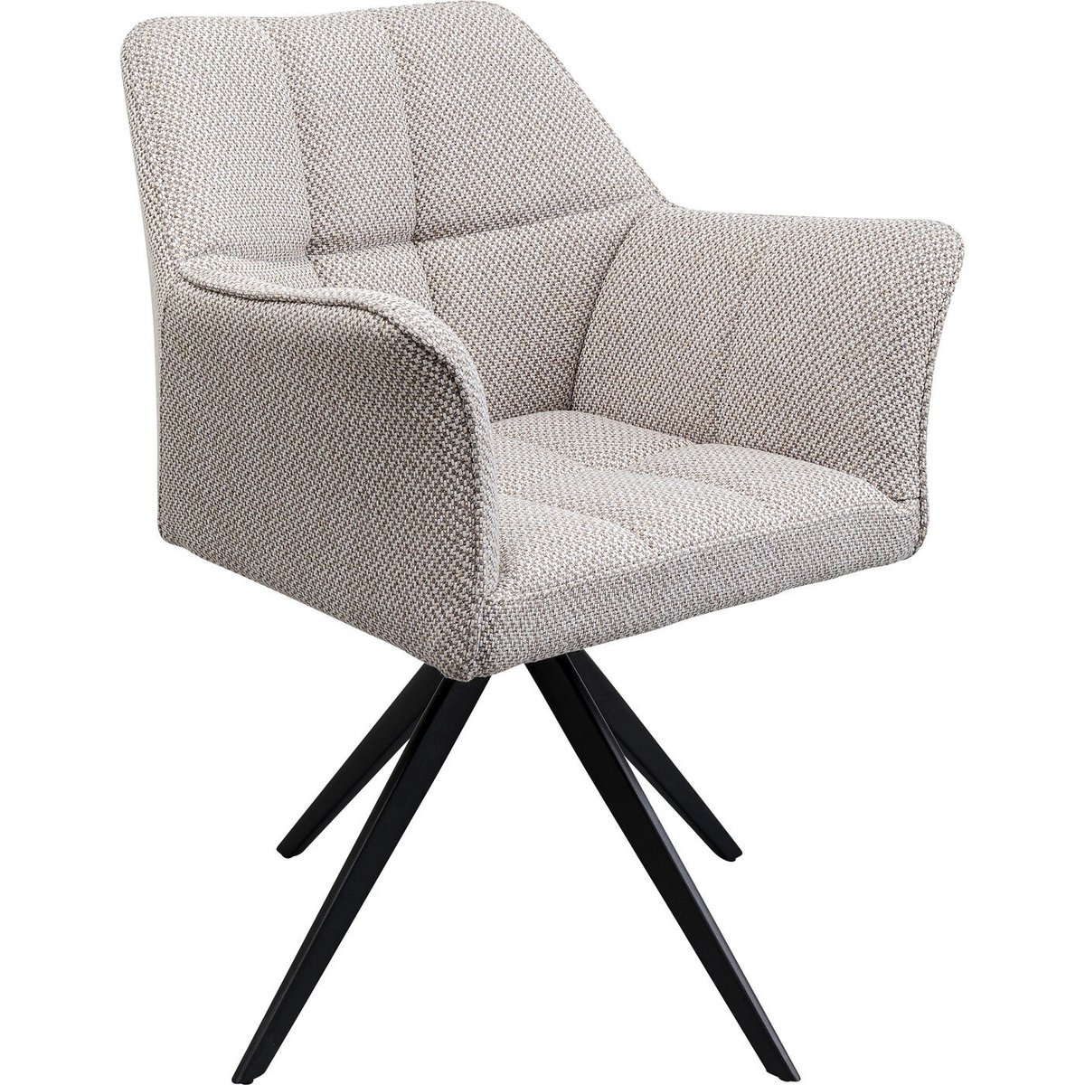 Chaise avec accoudoirs pivotante, THINKTANK gris, KARE DESIGN