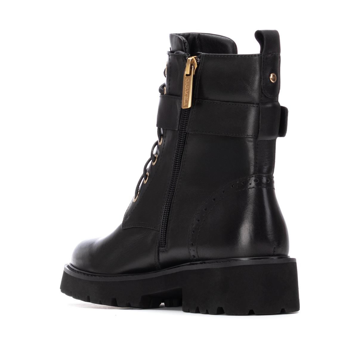 Bottine Talon Décontractée Fermeture éclair noir, CARMELA