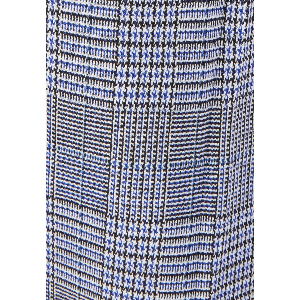 Pantalon large maille milano bleu prince de galles, DAMART