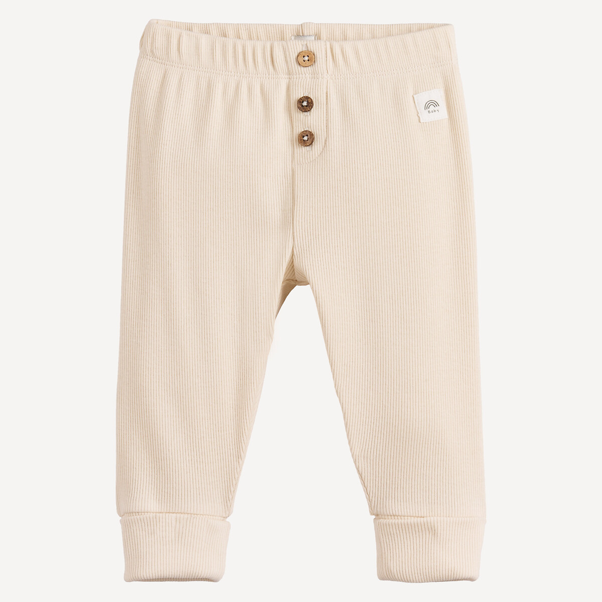 Mitwachsende Rippstrick-Leggings beige, LA REDOUTE COLLECTIONS