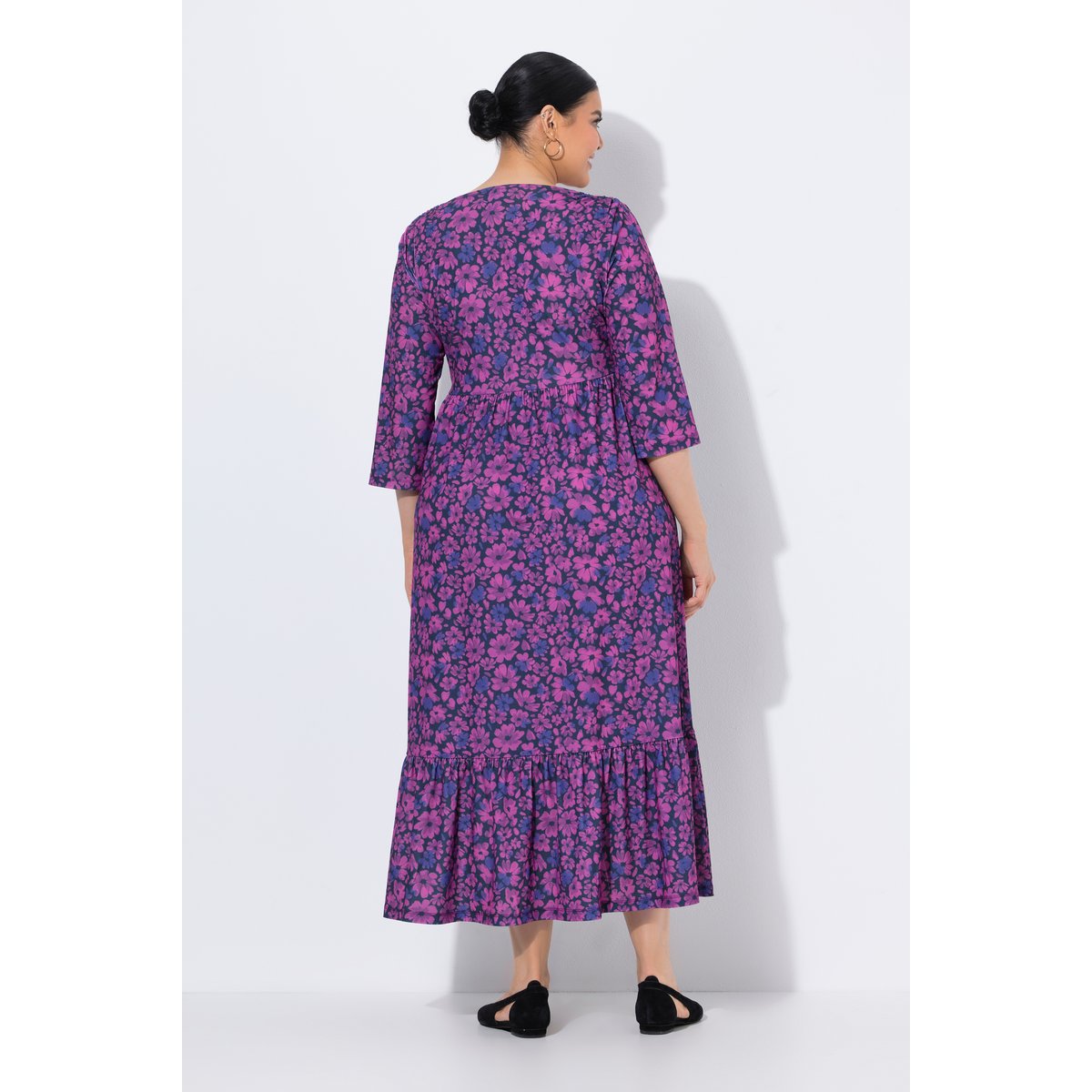Robe en jersey à fleurs fuchsia clair, ULLA POPKEN
