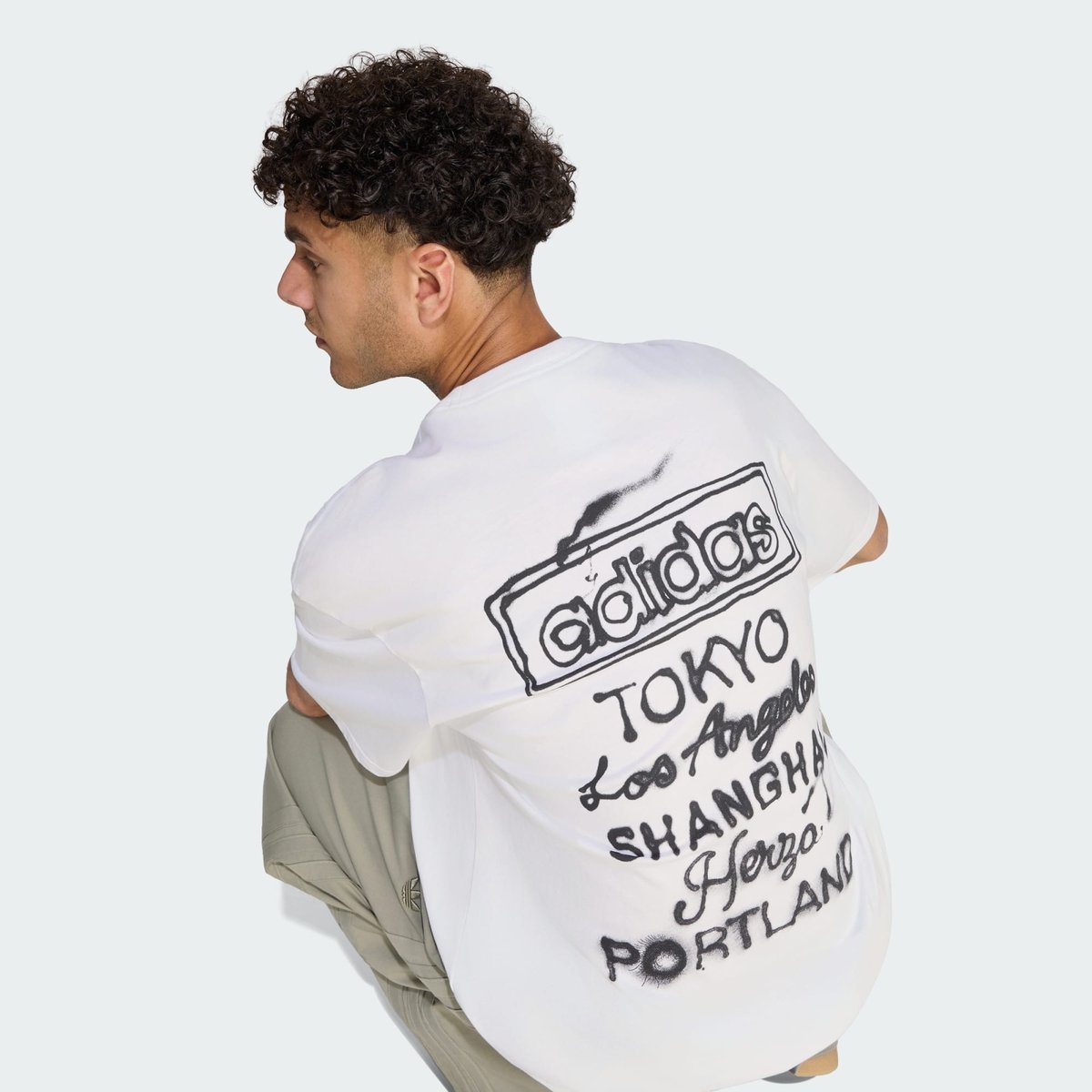 T-Shirt Powder Tongue white, adidas Originals