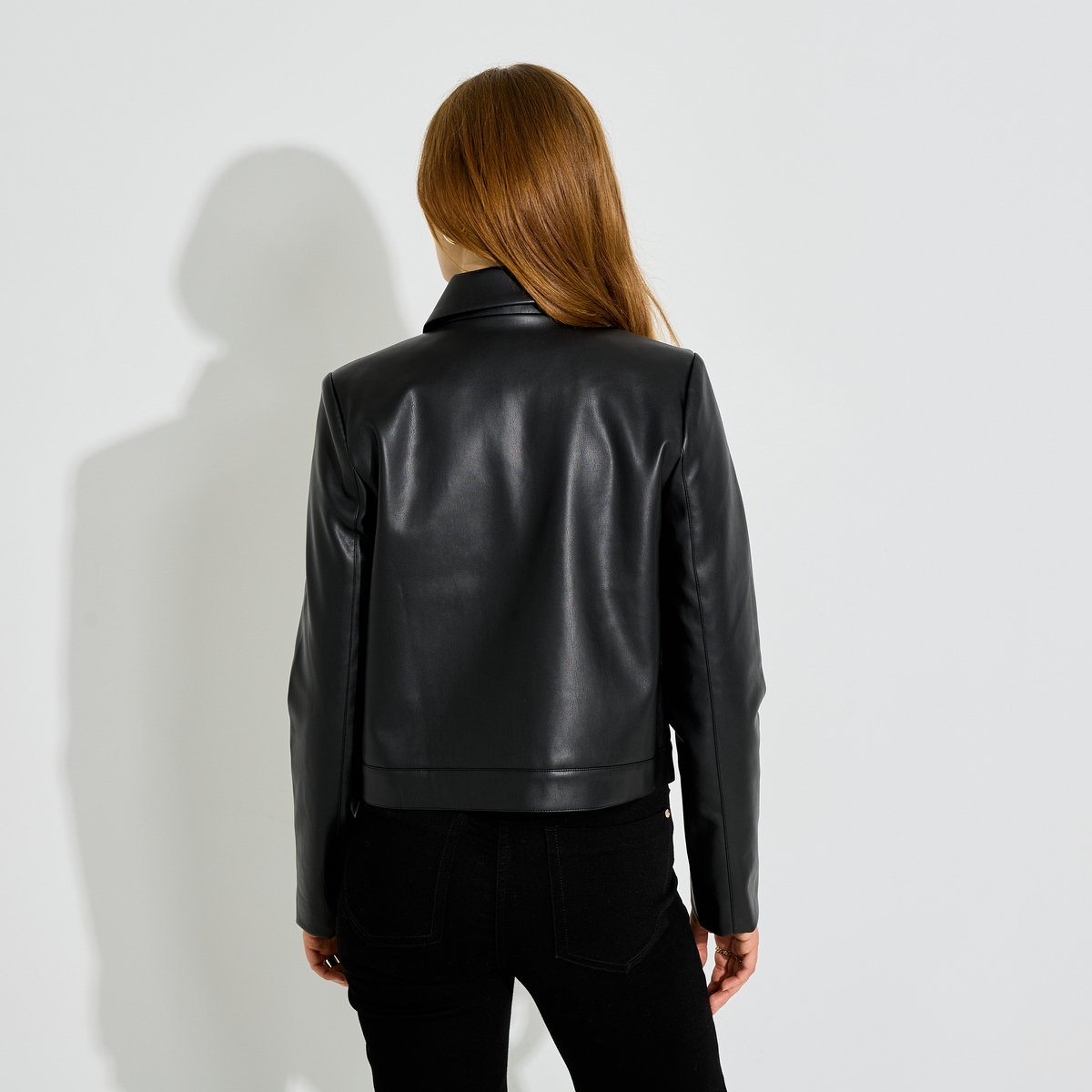 Veste mi-saison col chemise noir, GRAIN DE MALICE