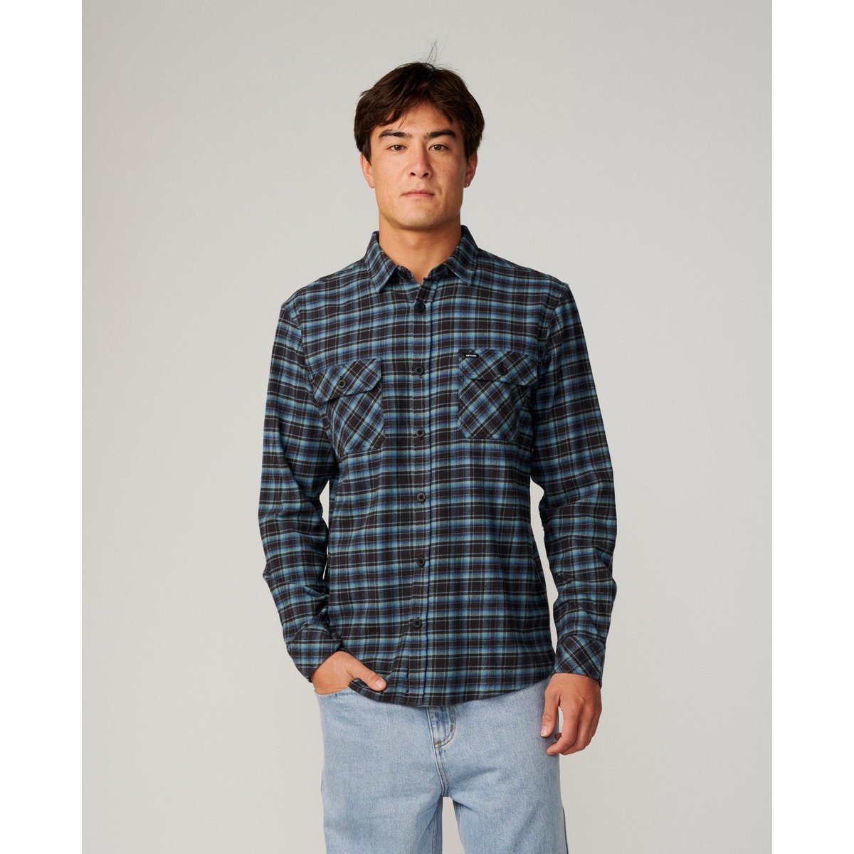 Chemise en flannelle Classic SURF washed black, RIP CURL