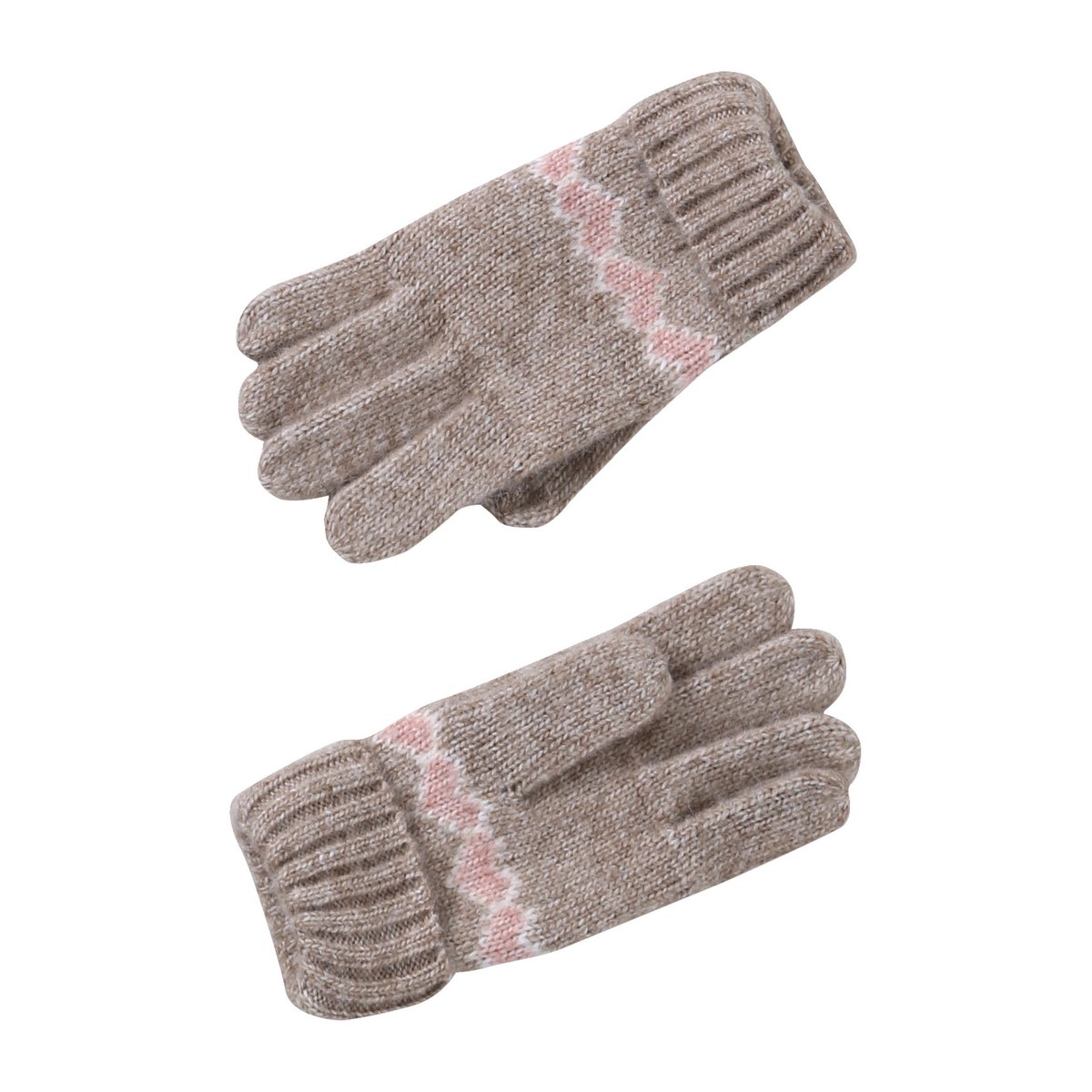 Ensemble tricot bonnet, snood et gants moka, VERTBAUDET