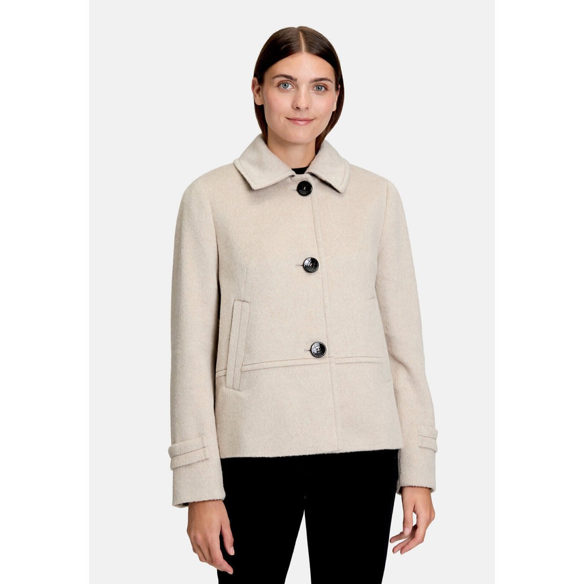 Veste en laine à col beige, GIL BRET