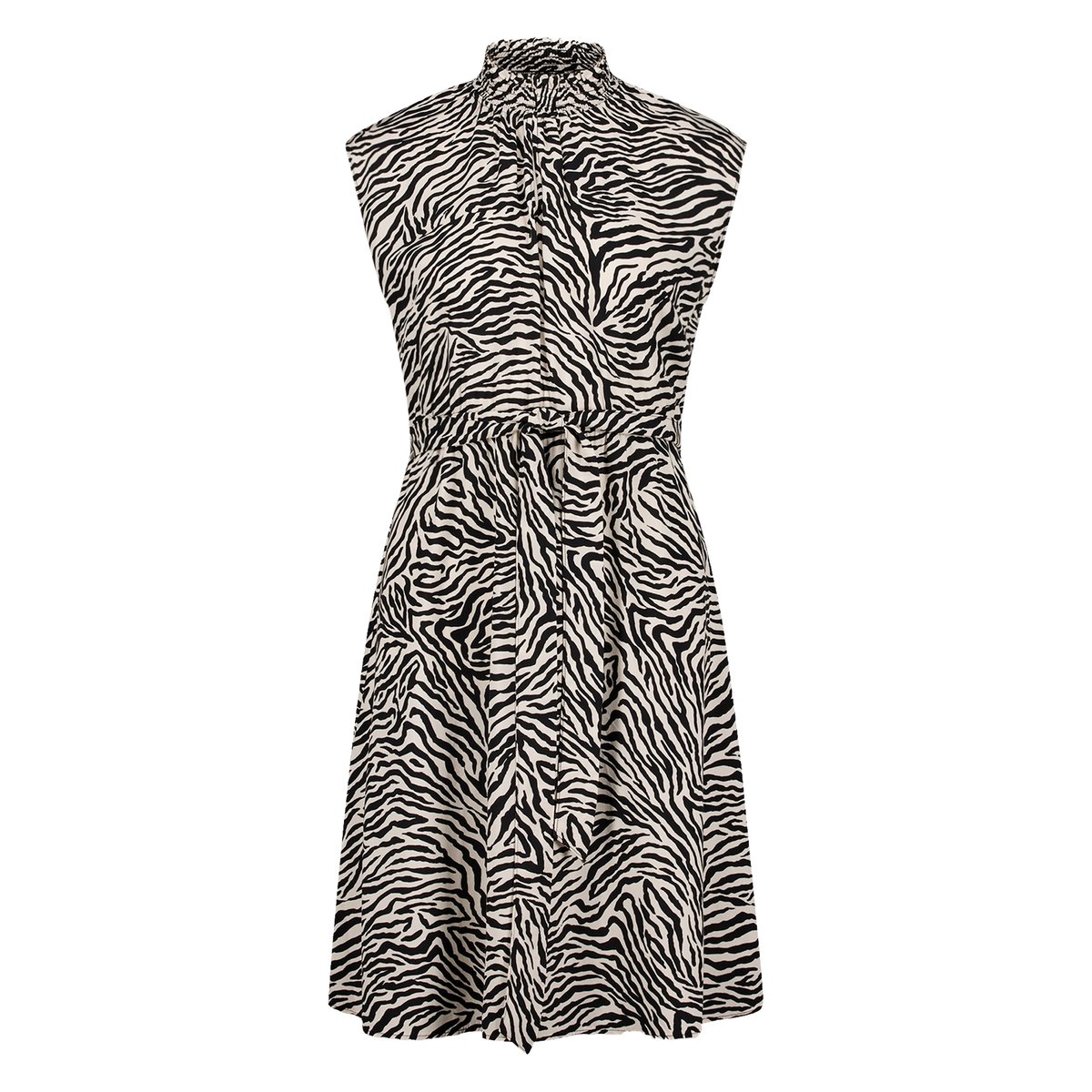 Robe longueur midi à imprimé cream/black, ZERO