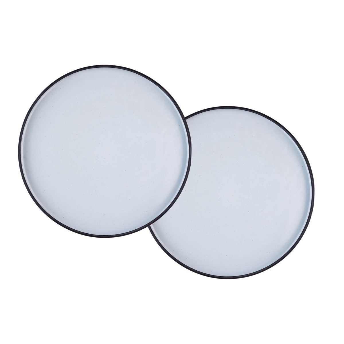 Lot de 2 plateaux & plats à four en grès, GOURMET blanc granité et noir onyx, BJORN