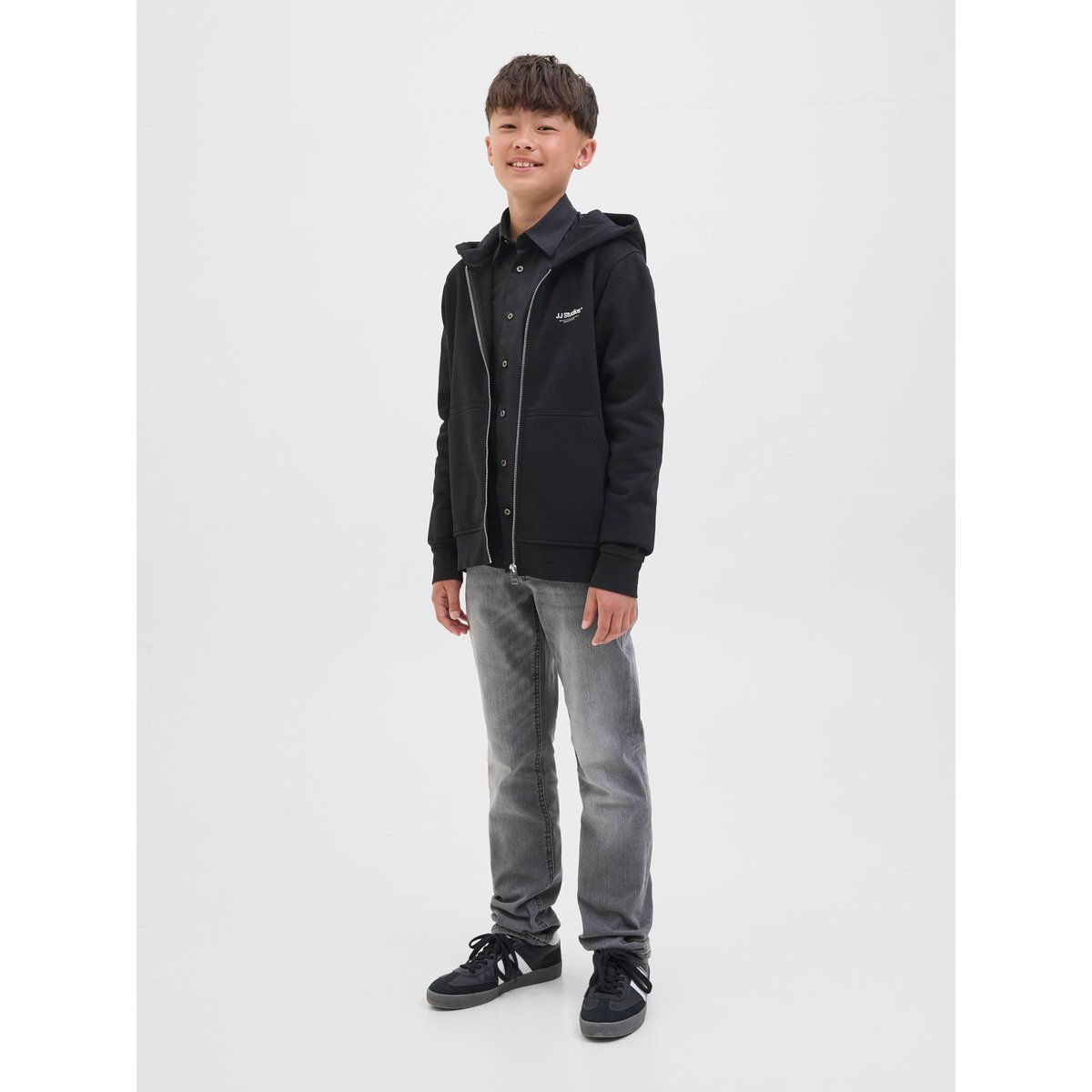 Chemise noire - black, JACK & JONES JUNIOR