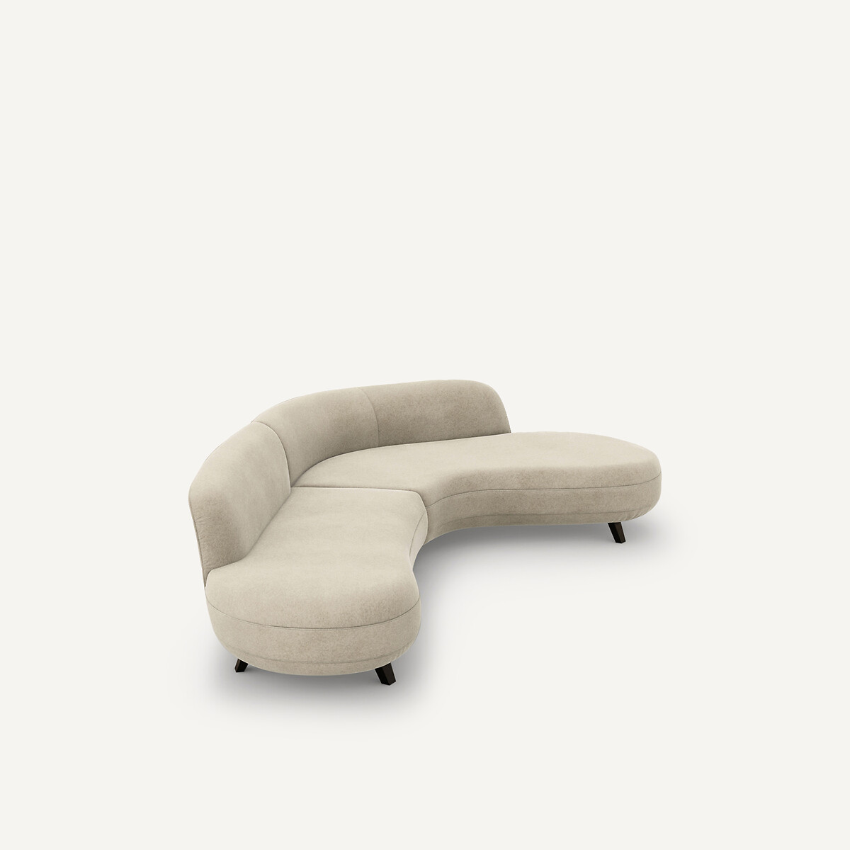 Sofá rinconero de terciopelo de lino Rosebury, diseño de Emmanuel Gallina albatros, AM.PM X EMMANUEL GALLINA