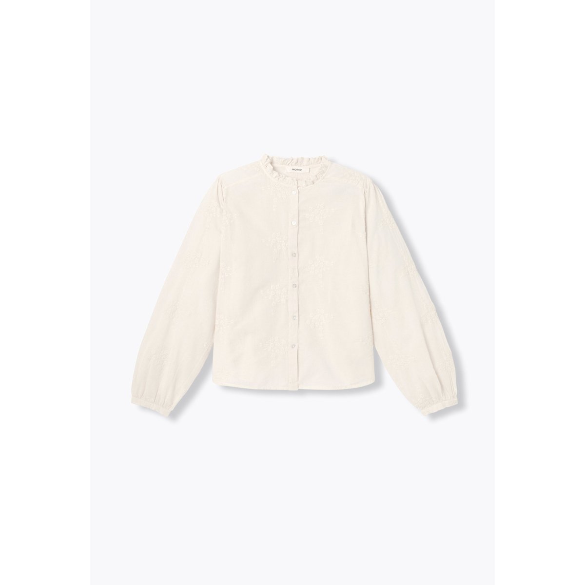 Chemise en cotonnade brodée noir, PROMOD