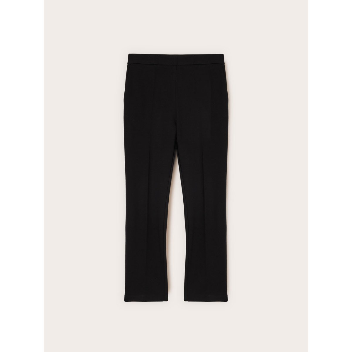 Pantalon coupe regular en jersey milano. noir, MOTIVI